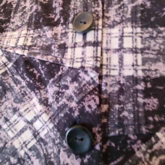 Terra Women's Button Tunic Blouse High Neck Long Sleeve Small - Picture 7 of 14